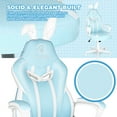 thumbnail image 4 of JOYFLY Ergonomic Gaming Chair Sturdy Office Computer Chair PU Leather, 250lbs Load, Light Blue, Ears, 4 of 7