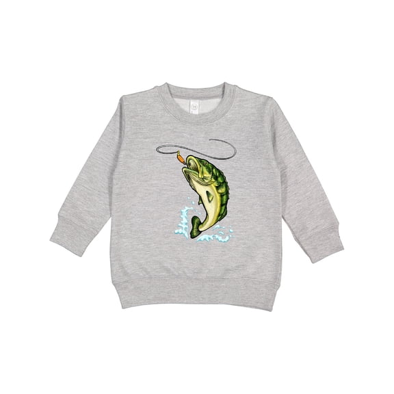 Inktastic Leaping Bass Fish Toddler Sweatshirt