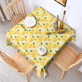 thumbnail image 2 of Yellow Lemon Fruit Dots LightYellow Pattern Square Tablecloth,Waterproof Square Table Cover,Wipeable Spillproof Washable Table Cover for Home Kitchen Party Decor 42"X42"(107x107cm), 2 of 6