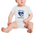 thumbnail image 2 of Future Soccer Player Chamorro Guam Soccer Fan Cute Baby Clothes Unisex (White, 3-6 Months), 2 of 5