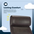 thumbnail image 4 of Serta Comfort Executive Big & Tall Ergonomic Office Chair Bonded Leather Brown, 4 of 8