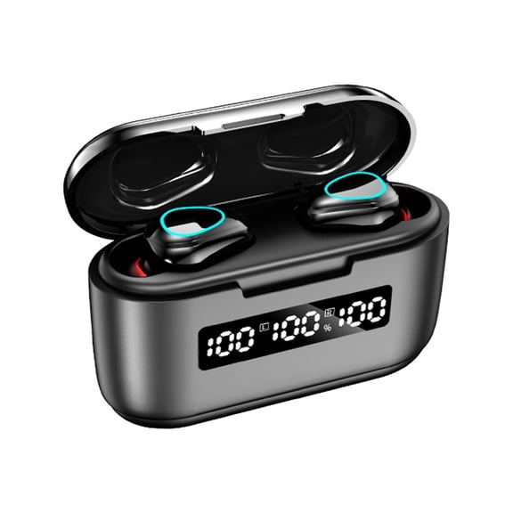 Deal of the day Prime today True Wireless Bluetooth Earbuds & Charging Case - Black, Dual Connect, IPX4 Sweat Resistance, Bluetooth 5 Connection, 3 EQ Sound Settings Signature, Balanced, Bass Boost