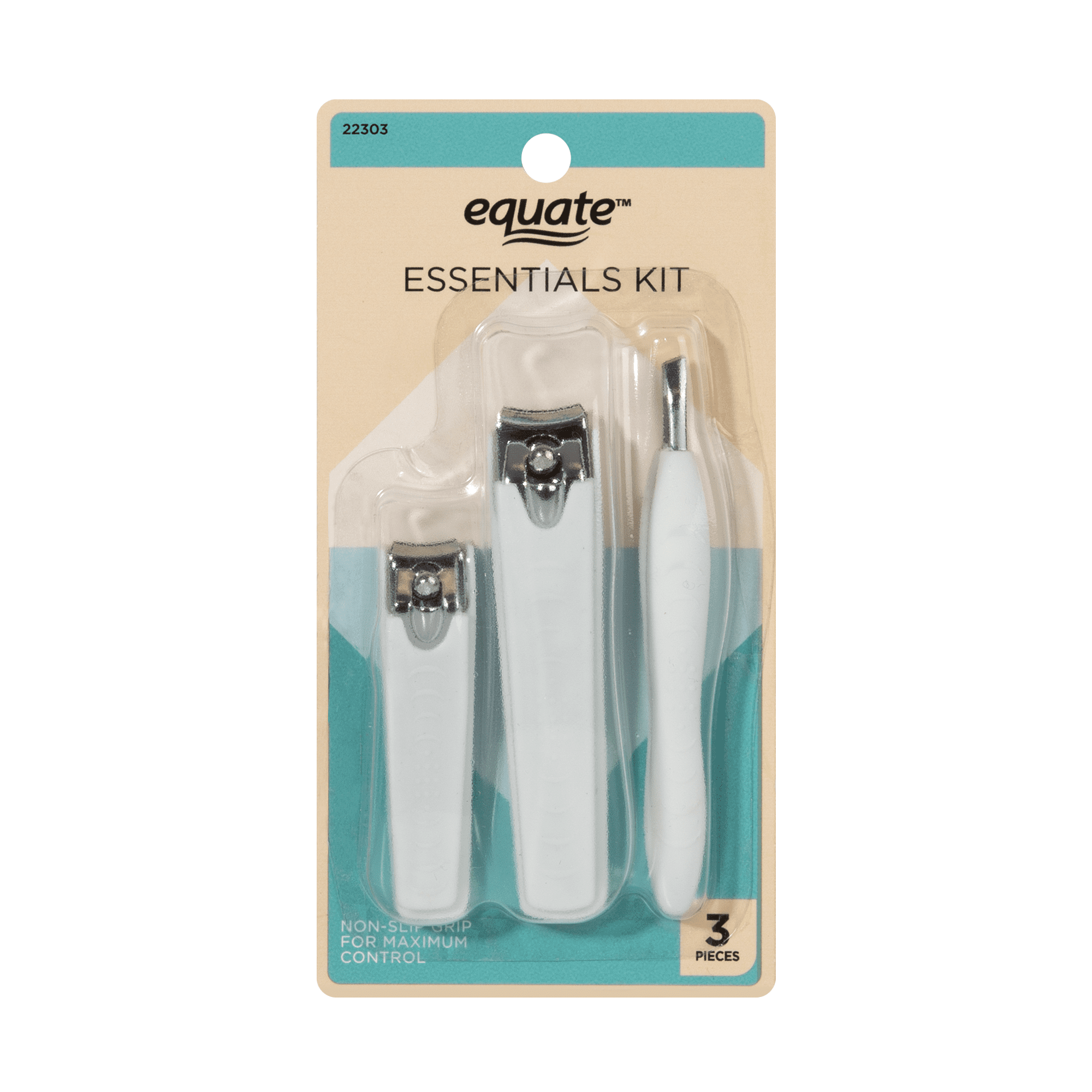 Equate Beauty Manicure Kit with Finger and Toenail Clippers, Tweezers