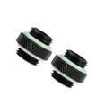 thumbnail image 1 of Ajuste De Compresión De Enfriamiento De Agua, 2 Piezas Duraderas Adaptador De Manguera De Rosca Externa Duradera Para PC De Enfriamiento De Líquidos De Cobre Negro, 1 of 7