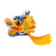 thumbnail image 2 of S SERENABLE Handmade Paper Dragon DIY Material New Year Paper Dragon Materials Dragon Garland Kids Toy Lovely Accessories for Celebration Yellow, 2 of 8