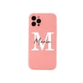 thumbnail image 1 of Funda de teléfono Personaliza Tu Nombre con iniciales personalizadas para iPhone 14 14ProMax 14Plus 13Promax 13 12 11 funda trasera de silicona líquida Deng Xun unisex, 1 of 2