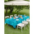 thumbnail image 4 of Outdoor Tablecloth with Umbrella Hole for Patio/Picnic/Party/Camping, American Star Wooden Waterproof Table Cloth Rectangle Table Cover Washable, Blue Red Patriotic 4th of July Cyan Wood (54"x 80"), 4 of 9