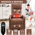 thumbnail image 4 of PU Single Motor Power Lift Recliner Chair with Massage and Heat for Elderly, Heavy Duty Motion Mechanism and One USB for Charging, Max Reclining Angle 155°, 4 of 5