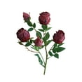 thumbnail image 2 of Xuniizn Artificial Flowers, 5-Heads Fake Roses Bouquet UV Resistant Silk Flowers, Lifelike, No Fade, Fake Flowers for Wedding, Party, DIY Tables Centerpiece Decor - Fake Flowers, 2 of 6