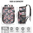 thumbnail image 3 of Travel Cooler Bag - Pioneer Flower Floral Print Pattern Camping Beer Cooler Backpack with Bottle Opener- Waterproof Insulated Picnic Backpacks - Cooler Bag for Beach, 3 of 6