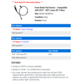 thumbnail image 2 of Front Brake Pad Sensor - Compatible with 2015 - 2021 Lexus RC F Base - Power Stop, 2 of 2