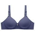 thumbnail image 4 of HNMKIU Wireless Bras Bamboo Thin Cup Design with Breathable Holes Traditional Style for Daily Comfort Womens Bras Blue,38, 4 of 5