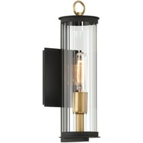 The Great Outdoors 79000 Cara 14" Tall Outdoor Wall Sconce - Dark Matte Black / Painted