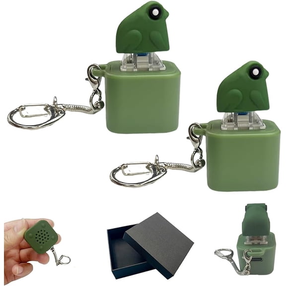 Frog Croaking Fidget Toy,Adults Keyboard Clicker Frog Fidget Toys-Fun Rechargeable Keychain with Colorful Lights, Stress Reliever for Anxiety & Sensory Fun
