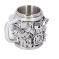 thumbnail image 1 of Taza de Acero Motoros inoxidables, V8 Y V6 3D Motor Taza de Café Creativo Personalizado de Acero inoxidable con asa aislante para los entusiastas del Automóvil, Padre, 1 of 7