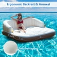 thumbnail image 4 of Gymax Île Flottante avec Auvent, Bouée Gonflable pour Piscine, Radeau Lounge avec Auvent Rétractable, 4 of 10
