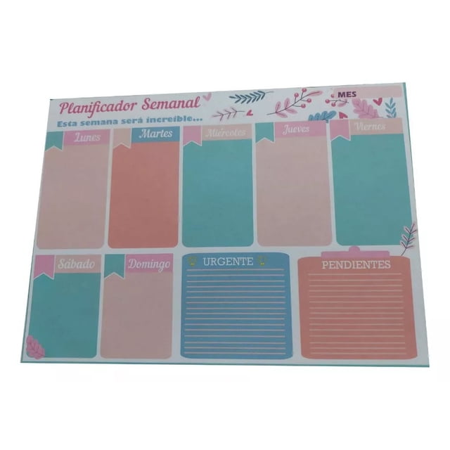 Planificador Semanal Oficina Planner Organizador Por Semana