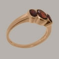 thumbnail image 3 of LBG British Made 10k Rose Gold Natural Garnet Womens Anniversary Ring - 33 size options - Size 4.75, 3 of 6