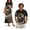 Black Polynesian, variant on White Polynesian Matching Couple Outfits Button-Down Shirt for Men Fashion Hawaiian Tops Workwear and Womens Sleeveless Dress with Split Beach Vacation Sundress