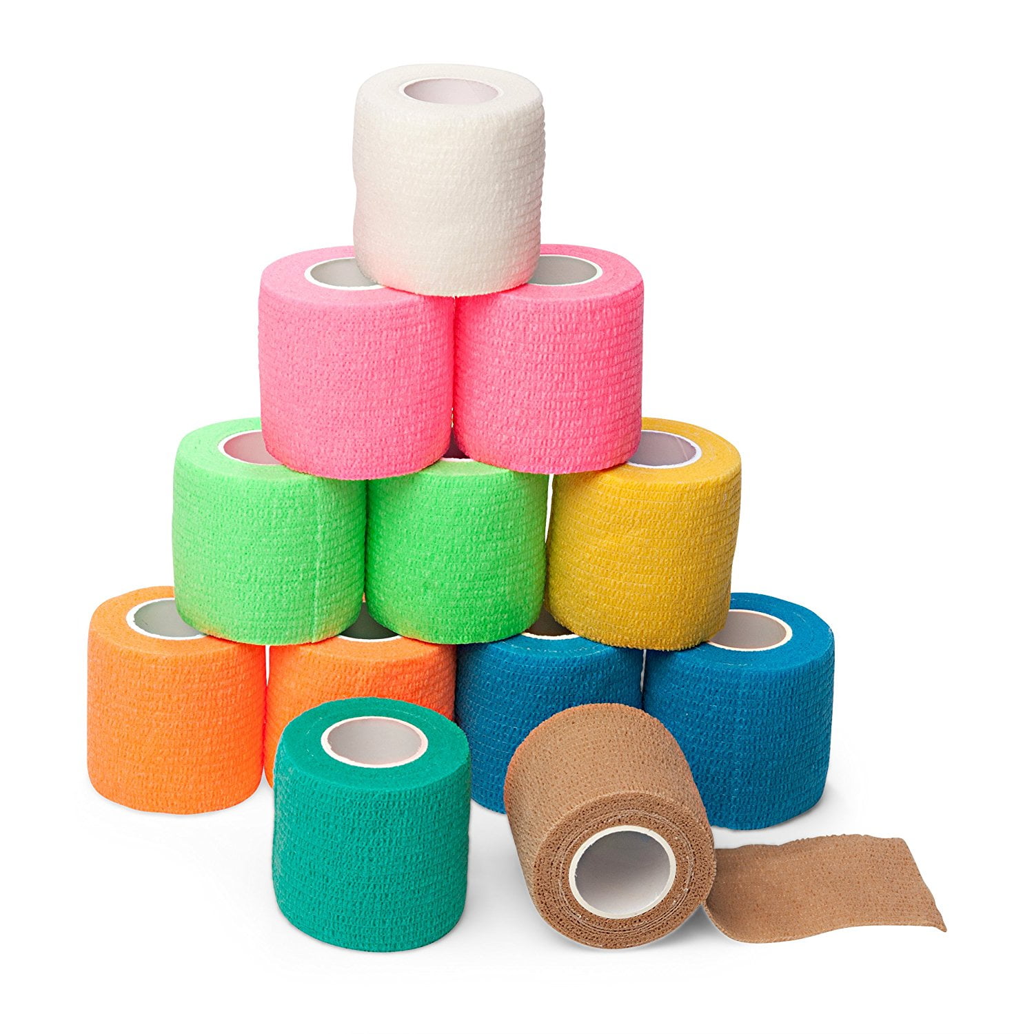 SelfAdherent Cohesive Tape, Strong Sports Tape (3" X 5 Yards 16 Count)