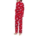 thumbnail image 4 of Women Pajama Sets Casual 2 Piece Valentines Day Print V Neck Long Sleeve Set Women Sleepwear,Red,XXXL, 4 of 5