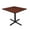 Cherry / Black, variant on Romig Pillar Small 30 in. Square X-Base Breakroom Table- Grey