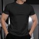 thumbnail image 1 of Ceisia Men's Slim Fit Crew Neck Short Sleeve T-Shirt High Stretch German Velvet Athletic Top Black L Gifts, 1 of 6