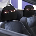 thumbnail image 3 of RICHE Universal Headrest Covers Cartoon Eyes Design Fits Vehicles Durable Polyester Fabric Style &, 3 of 6