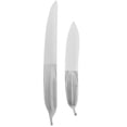 thumbnail image 1 of FESTFENDS 2Pcs Professional Stainless Steel Nail Files Double Sided Plume Shape for Nail Buffering, 1 of 8