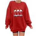 thumbnail image 1 of Sudaderas de Cuello Redondo de Navidad Para Mujer Moda Casual Manga Larga Impreso Ladies Tops Odeerbi  ODB206979, 1 of 9