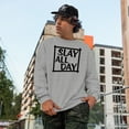 thumbnail image 2 of Slay All Day, Motivational Quote, Heather Grey Crewneck Sweatshirt, Medium, 2 of 2