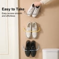 thumbnail image 4 of Slippers Drain Rack  Wall-mounted  Self-adhesive  Moisture-proof  Great Load Bearing  180 Degrees Rotation Storage  Waterproof Shoe Holder for Household Stuff, 4 of 8