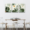thumbnail image 5 of Boho Wall Art for Bedroom Canvas Wall Decor for Living Room Office Abstract Decorations Plant Wall Paintings Geometry Wall Pictures Artwork Modern Bathroom Home Decor Ready to Hang 3 Piece, 5 of 6