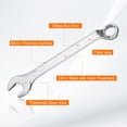 thumbnail image 4 of Uxcell 2pcs Combination Wrench Offset 15mm 75-Degree 12-Point Box End and 15° Angled Open End Metric CR-V Steel Nickel Plated Multi-function Spanners for Mechanics DIY Enthusiasts, 4 of 6