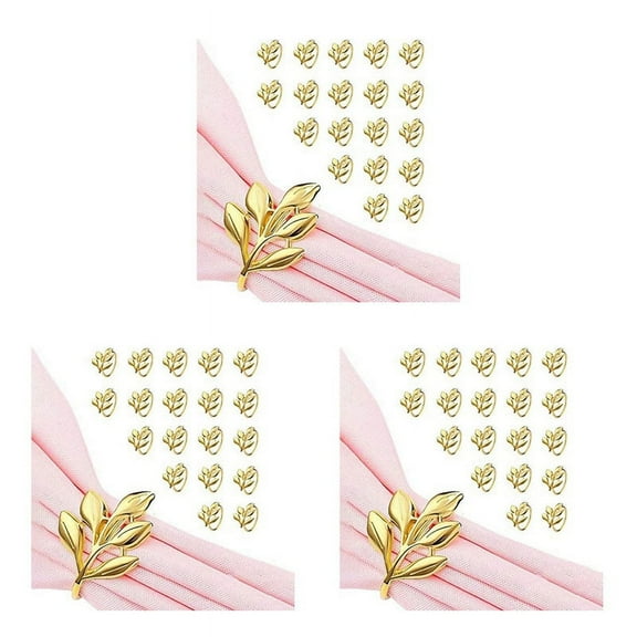 60Pcs Napkin Rings - Gold Napkin Ring for Table Napkins - Holiday Napkin Rings Fall Napkin Rings for Party,60 x Napkin Rings,Gold
