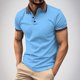 thumbnail image 2 of Camisas de Manga Larga para Hombres Pullover Impresión Botón Turndown Collar Blusa, Tela Suave Transpirable para Invierno Casual, 2 of 9