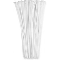 12 Inch Zip Cable Ties (250 Pack), 50lbs Tensile Strength - Heavy Duty White, Self-Locking Nylon Cable Wire Ties for Indoor and Outdoor By Bolt Dropper,,F80641