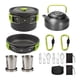 thumbnail image 1 of Kit de utensilios de cocina para acampar, olla portátil multiusos, mango plegable, antiadherente Verde, 1 of 9