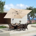 thumbnail image 3 of PURPLE LEAF  9 x 11ft Outdoor Rectangle Large Cantilever Umbrella with Base Terre red, 3 of 5