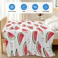 thumbnail image 4 of Summer Watermelon Cooling Blanket, Lightweight Breathable Summer Throw Blanket with Double Sided Cold Effect,Modern Tropical Fruit Watercolor Picnic Beach Blankets Bed Sheet for Hot Sleepers 50"x60", 4 of 8