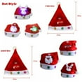 thumbnail image 5 of [BRAND CLEARANCE!!!] Adult Christmas Red Hat Children LED Caps Unisex Holiday Hat for Christmas Snowman (Santa Style), 5 of 7