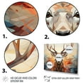 thumbnail image 3 of Designart "Majestic Geometric Moose Brown and Orange Elegance II" Animals Floater Framed Wall Decor, 3 of 7