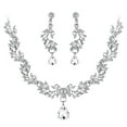 thumbnail image 2 of Fiudx Conjunto de Joyas de Diamantes de Imitación, Elegante Collar con Pendientes a Juego, Artesanía de Aleación y Vidrio, Impresionante Accesorio para Bodas, Perfecto para Bares y Eventos, Regalo Id, 2 of 6