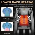 thumbnail image 6 of Massage Chair Zero Gravity Full Body Airbag, Massage Chair with Bluetooth Connection and Speaker, Full Body Air Pressure Massage Chair for Home and Office, Black, 6 of 7