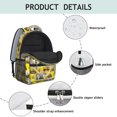 thumbnail image 4 of Excavator and Circle Yellow Pattern Backpack for School, Cute School Bag with Adjustable Shoulder Straps and Padded Back, 15.3"x11"x6.7", 4 of 5