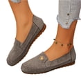 thumbnail image 6 of UDAUDU Women's Orthopedic Leather Loafers Slip On Flats 2026 Casual Comfortable Walking Shoes with Barefoot Feel Anti-Slip Rubber Sole, PU Upper Gray 6.5 Wide, 6 of 7