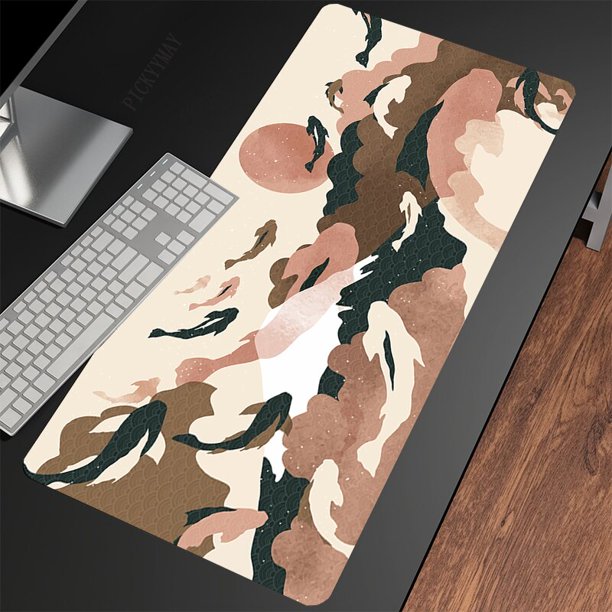 Alfombrilla de ratón grande para oficina, tapete para teclado, Alfombra de escritorio, arte abstracto, Pc, HD, alfombrilla de ratón de empresa para regalo qiuyongming unisex