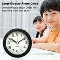 thumbnail image 4 of NUZYZ Alarm Clock, Night Light Non-Ticking Silent,Battery Operated  Desktop Digital Quartz Clock,Children Students Birthday Gift, 4 of 8