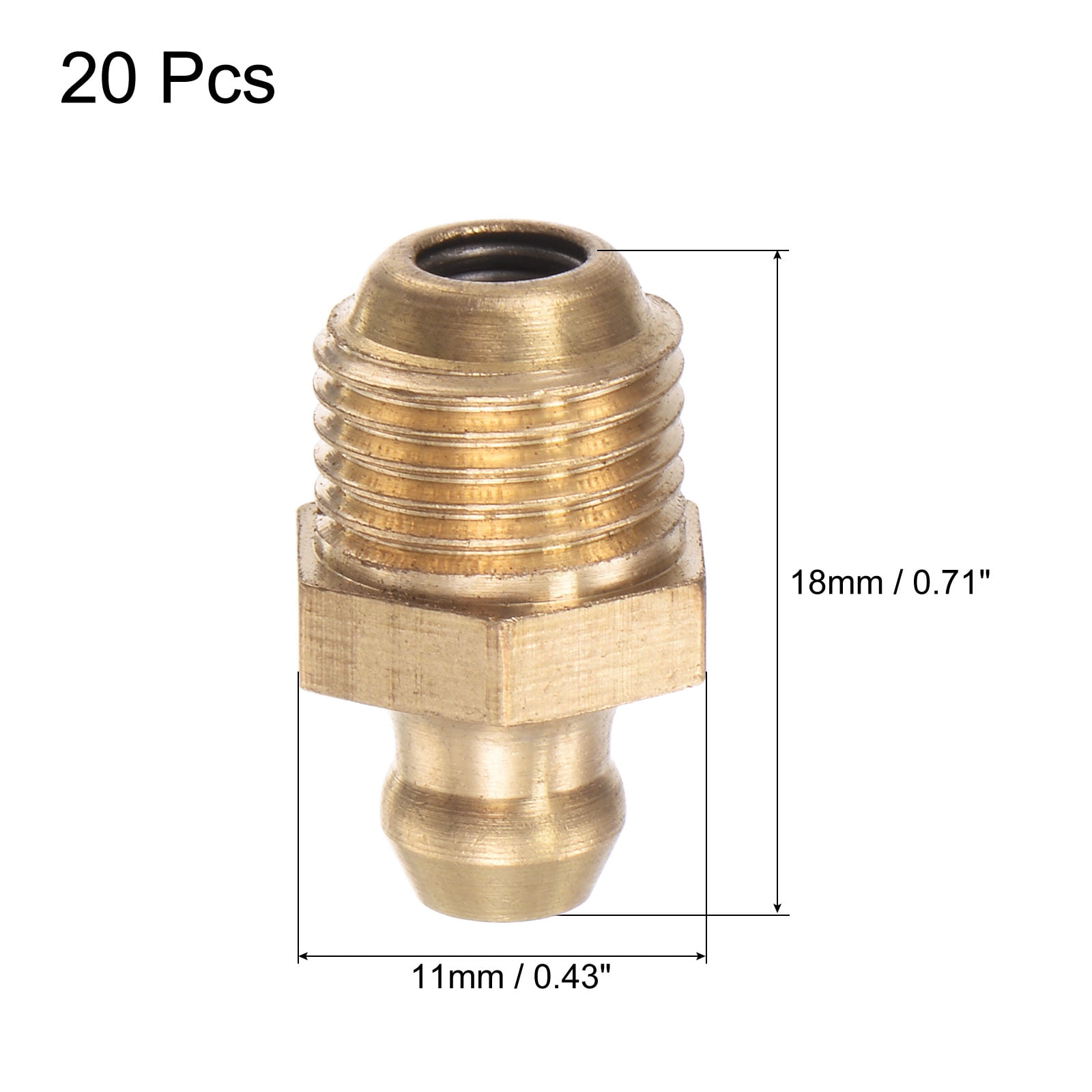 Unique Bargains Straight Hydraulic Grease Fitting for Lubrication of Equipment M10x1mm
