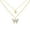 Golden, variant on Jiaroswwei Women Necklace Double Layers Butterfly Shape Rhinestone Portable Lady Pendant for Gift
